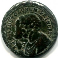 Gubbio, Pio VI (1775-1799): sampietrino da 2 1/2 baiocchi 1796 (Muntoni#352)
