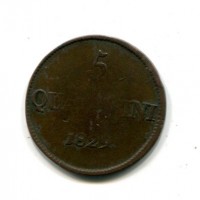 Firenze, Leopoldo II (1824-1859): 5 quattrini 1829 (Gigante#71)