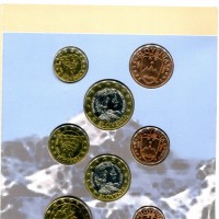 Slovenia 2004: serie completa composta da 8 pezzi "Euro Coin Collection-Pattern/Prova"