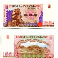 Zimbabwe: 5 dollari 1997 (Pick#5a)
