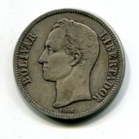 Venezuela: 5 bolivares 1935 (KM#24.2)