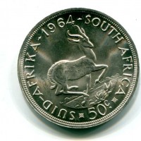 Sud Africa: 50 cent 1964 (KM#62)