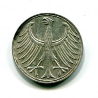 Germania, Rep. Federale (dal 1949): 5 marchi 1951-F (KM#112.1)