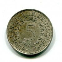 Germania, Rep. Federale (dal 1949): 5 marchi 1966-G (KM#112.1)