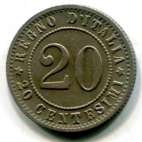 Umberto I (1878-1900): 20 cent. 1895-Roma (Gigante#46)
