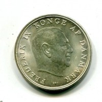 Danimarca, Federico IX (1947-1972): 5 kroner 1964 (KM#854)
