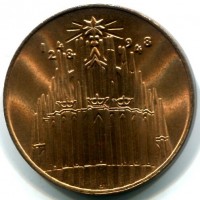 Germania, Koln: medaglia 1948 "Zentraldombalivereins", diametro 40 mm.