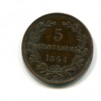 San Marino: 1864, 5 cent. (Gigante#37)