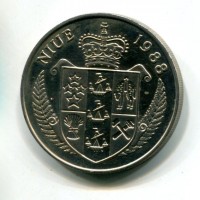 Niue, Elisabetta II (1952-2022): 5 dollari 1988  "Seoul 1988-Steffi Graf 1987" (KM#21)