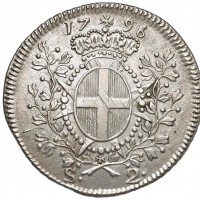 Malta, Emmanuel de Rohan (1775-1797): 2 scudi 1796 (KM#343), grammi 23.83
