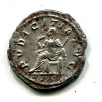Otacilia Severa (244-249 d.C.): antoniniano "PVDICITIA" (RIC#123c), macchia
