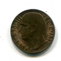 Vittorio Emanuele III (1900-1943): 10 cent. 1943-XXI "Impero" (Gigante#255)
