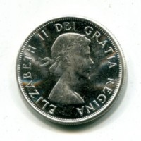 Canada, Elisabetta II (1952-2022): 50 cent. 1961 (KM#56)
