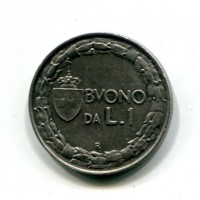 Vittorio Emanuele III (1900-1943): buono da 1 lira 1928 (Gigante#143)
