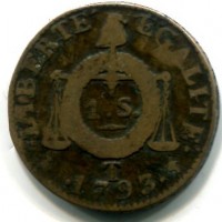 Francia, Costituente (1791-1792): 1 soldo 1793-T "A' La Balance" (Gadoury#19)
