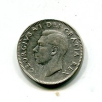 Canada, Giorgio VI (1936-1952): 25 cent. 1950 (KM#44)
