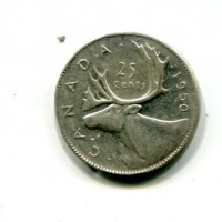 Canada, Giorgio VI (1936-1952): 25 cent. 1950 (KM#44)
