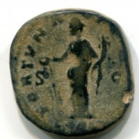 Antonino Pio (138-161 d.C.): dupondio "FORTVNA OBSEQVENS COS IIII" (RIC#990), gr.11,64
