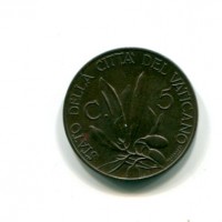 Vaticano, Pio XI (1929-1938): 5 centesimi 1930-IX (Gigante#76)