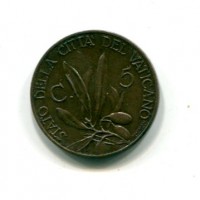 Vaticano, Pio XI (1929-1938): 5 centesimi 1931-X (Gigante#77)