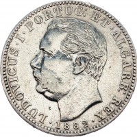 India Portoghese, Luiz I (1861-1889): 1 rupia 1882 (KM#312)