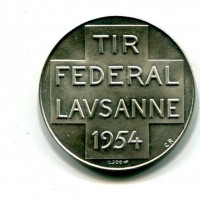 Svizzera, Losanna: medaglia di tipo Federale 1954 (Richter#1649b), gr.15,00
