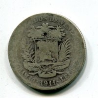 Venezuela: 2 bolivares 1911 (KM#23)
