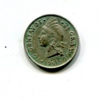 Repubblica Dominicana: 10 centavos 1961 (KM#19)

