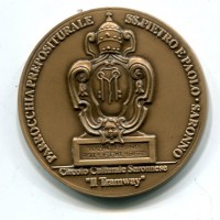 Saronno 2004: medaglia Circolo Numismatico Saronnese, diametro 50mm, nel suo astuccio
