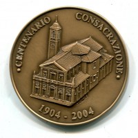 Saronno 2004: medaglia Circolo Numismatico Saronnese, diametro 50mm, nel suo astuccio
