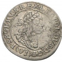 Ungheria, Leopoldo I (1657-1705): 6 kreuzer 1673-KB, zecca di Kremnitz (Herinek#1247)