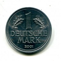 Germania, Repubblica Federale: medaglia 1 marco 2001