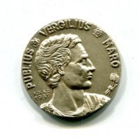 Italia 1981: medaglia commemorativa di Virgilio, gr.9,88, diametro 26mm