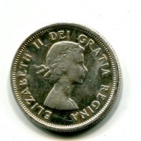 Canada, Elisabetta II (1952-2022): 25 cent. 1957 
