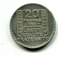 Francia, Terza Repubblica (1871-1940): 20 franchi 1938 (Gadoury#852)