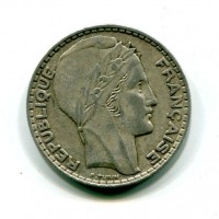 Francia, Terza Repubblica (1871-1940): 20 franchi 1933, rami corti (Gadoury#852)