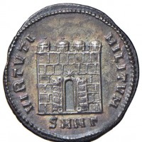 Galerio Massimiano (305-311 d.C.): argenteo "VIRTVTI MILITVM", zecca di Nicomedia (RIC#26), grammi 3.10