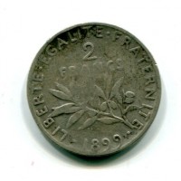 Francia, Terza Repubblica (1871-1940): 2 franchi 1899 (Gadoury#532)