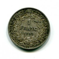 Francia, Terza Repubblica (1871-1940): 1 franco 1892-A (Gadoury#465a)