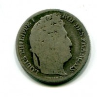 Francia, Luigi Filippo (1830-1848): 1 franco 1836-B (Gadoury#453)