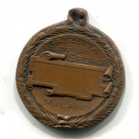 Milano, medaglia "Gazzetta dello Sport", diametro 32 mm, colpi al bordo