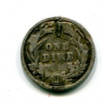 USA: 10 cent. 1893 "Barber" (KM#113)