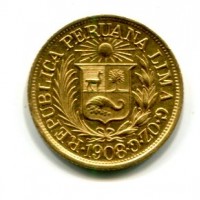 Perù: 1/2 libra 1908 (KM#209)