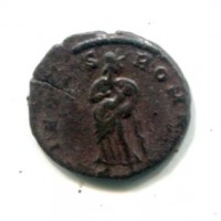 Teodora (337-340 d.C.): follis "PIETAS ROMANA" zecca di Treviri (RIC#9)
