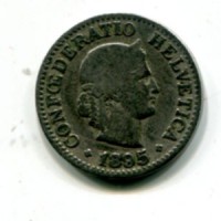 Svizzera, Confederazione: 10 centesimi 1895
