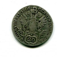 Austria, Francesco II (I) (1792-1835): 20 kreuzer 1806-B (KM#214)