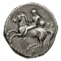 Calabria, Taranto (302-281 a.C.): didracma (Vlasto#689), grammi 7.82