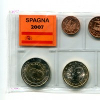 Spagna 2007: serie euro, confezionata da privati