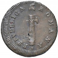 Roma, Repubblica Romana (1798-1799): 2 baiocchi (Gigante#13), escrescenze di metallo al R/
