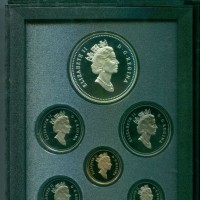 Canada, Elisabetta II (1952-2022): serie zecca 1990-Proof (KM#PS14), nella confezione ufficiale